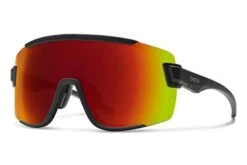 SMITH OPTICS Smith Wildcat Chromapop Sunglasses, Matte Black, Chromapop Sun Red Mirror/Clear