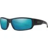 SMITH OPTICS Smith Survey Polarized Sunglasses Matte Black/Polarized Blue Mirror, One Size - Men's