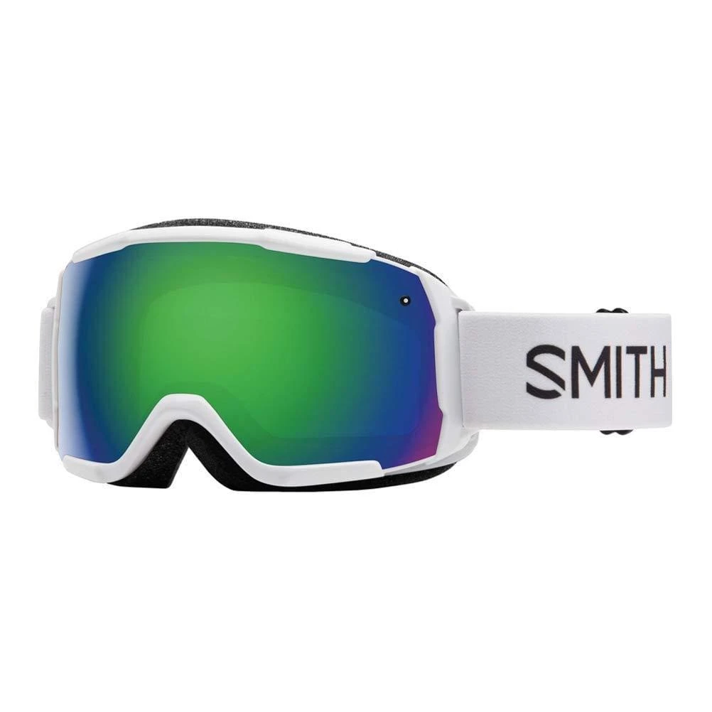 Smith Optics Grom Youth Snow Goggles - White/Green Sol-X Mirror 1 Smith Optics Grom Youth Snow Goggles - White/Green Sol-X Mirror