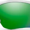SMITH OPTICS Tempo Max - White - ChromaPop Sun Green Mirror Lens|-|Tempo Max - White - Lentille ChromaPop Sun Green Mirror