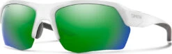 SMITH OPTICS Tempo Max - White - ChromaPop Sun Green Mirror Lens|-|Tempo Max - White - Lentille ChromaPop Sun Green Mirror