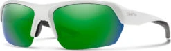 SMITH OPTICS Tempo - Matte White - ChromaPop Sun Green Mirror Lens Sunglasses|-|Lunettes De Soleil Tempo - Matte White - Lentille ChromaPop Sun Green Mirror