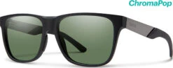 SMITH OPTICS Lowdown Steel Sunglasses - Matte Black Ruthenium - Chromapop Polarized Grey Green Lens - Unisex|-|Lunettes De Soleil Lowdown Steel - Monture Matte Black Ruthenium - Lentilles ChromaPop™ Polarized Gray Green
