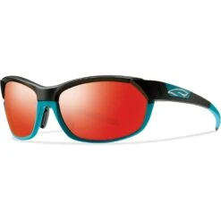 SMITH OPTICS Pivlock Overdrive - Black Turquoise - Carbonic TLT Red Sol-X Mirror Lens|-|Pivlock Overdrive - Black Turquoise - Lentille Carbonic TLT Rouge Sol-X Miroir