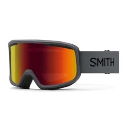 Smith Optics Frontier Goggles Red Sol-X Mirror - Charcoal Frame