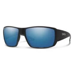 Smith Optics Guides Choice Sunglasses ChromaPop Polarized Blue Mirror - Matte Black Frame