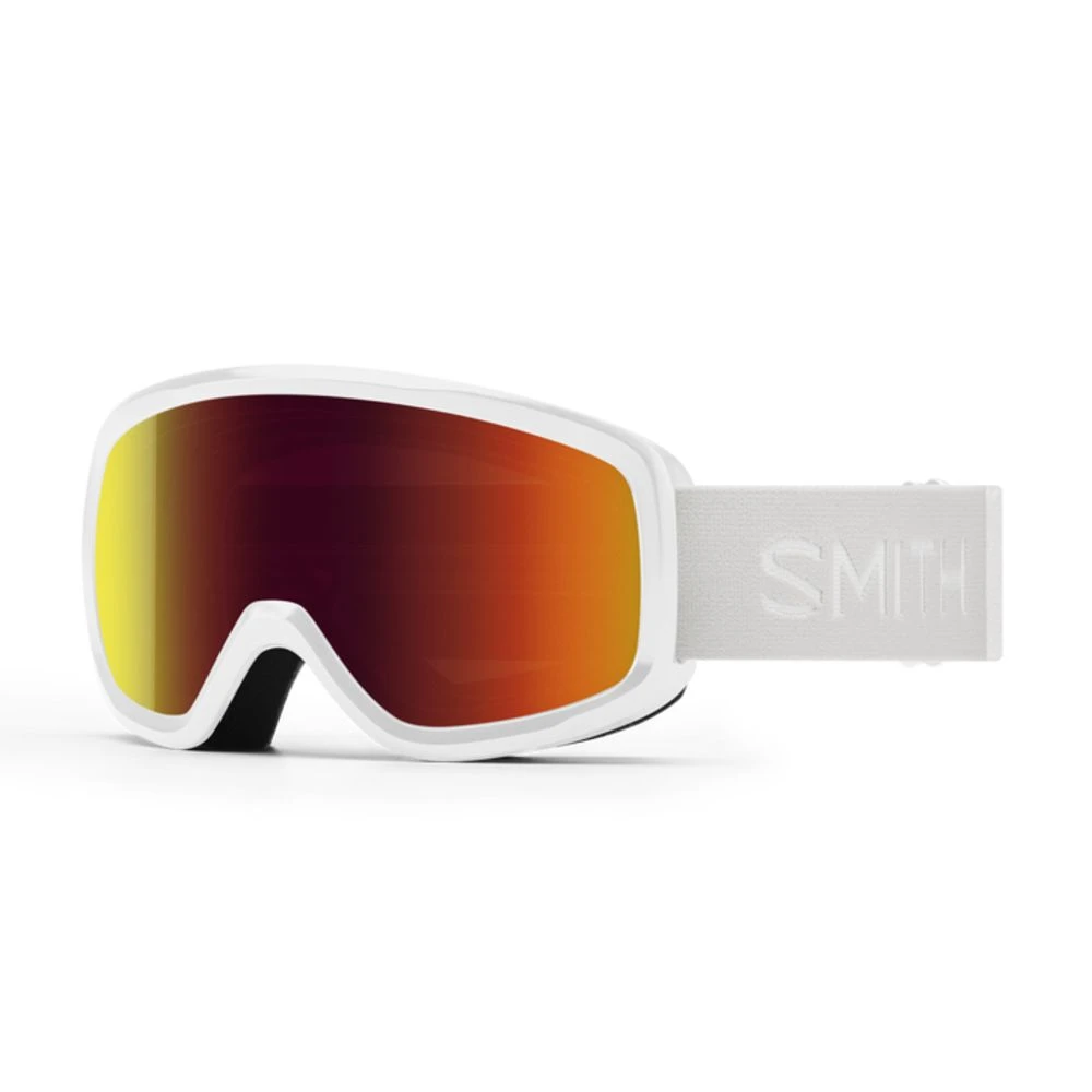 Smith Optics Snowday Youth Goggles Red Sol-X Mirror - White Frame 1 Smith Optics Snowday Youth Goggles Red Sol-X Mirror - White Frame